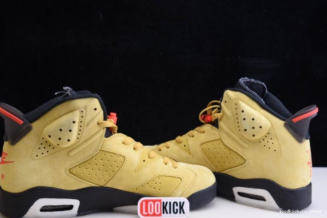 Rep TRAVIS 6 JORDAN AIR YELLOW SCOTT CN1084-300 X 0627